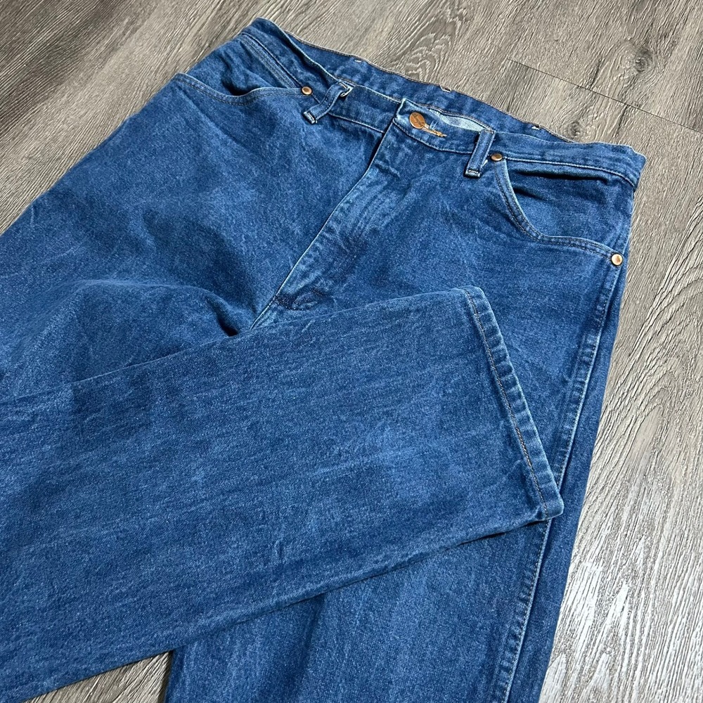 Wrangler Cowboy Cut Jeans 36x36 (Fits 34X35) Blue Denim Original Fit 13MWZ